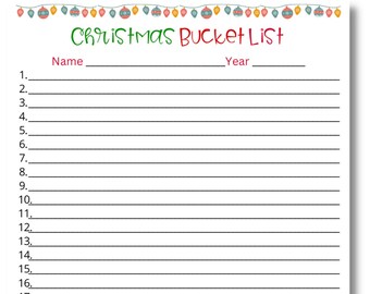 Lista dei desideri di Natale, Lista di controllo per le vacanze, Registro delle attività per le vacanze, Stampabile, Attività per la famiglia