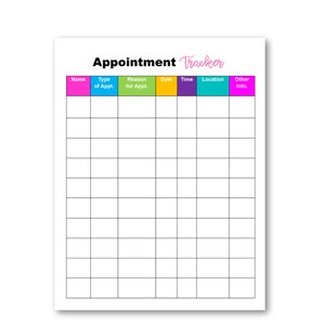Appointment Tracker, Appointment Planner