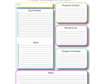 Lista delle cose da fare, Lista delle cose da fare settimanale, Agenda per la gestione della casa, Agenda per le mamme