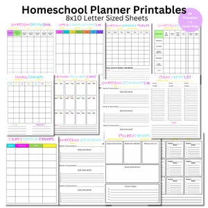 Homeschool Planner, Homeschool Record Keeping, Homeschool Log, Teacher Planner, Lesson Plan, Attendance Tracker, Curriculum Planner