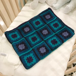 Baby Blanket Pure New Wool Heirloom Handmade Crochet Cot Blanket Throw