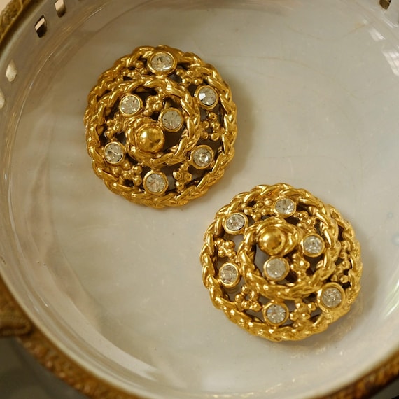 Vintage YSL Rive Gauche Earrings 1980s - image 1