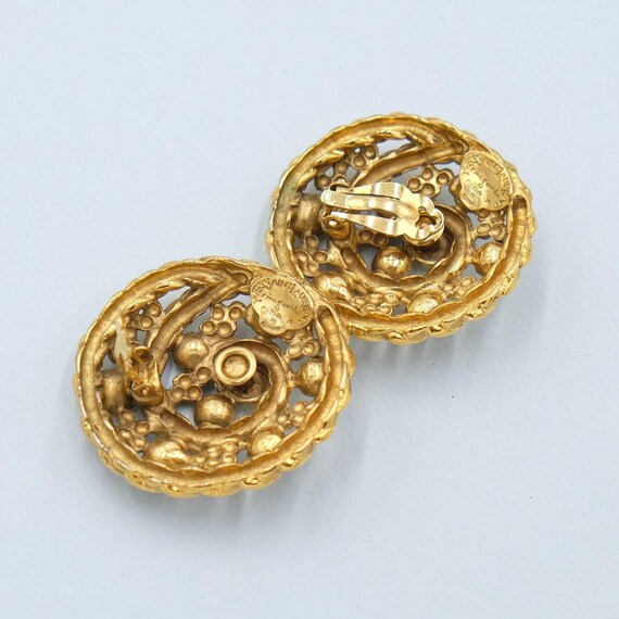 Vintage YSL Rive Gauche Earrings 1980s - image 4