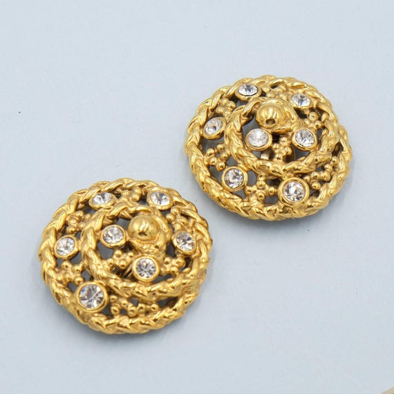 Vintage YSL Rive Gauche Earrings 1980s - image 2