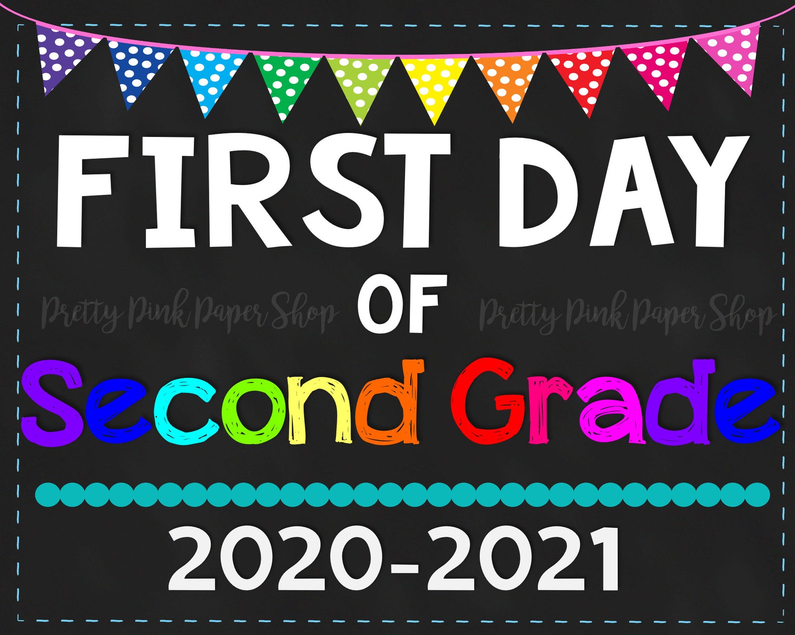 First Day of Second Grade 2020-2021 | Etsy