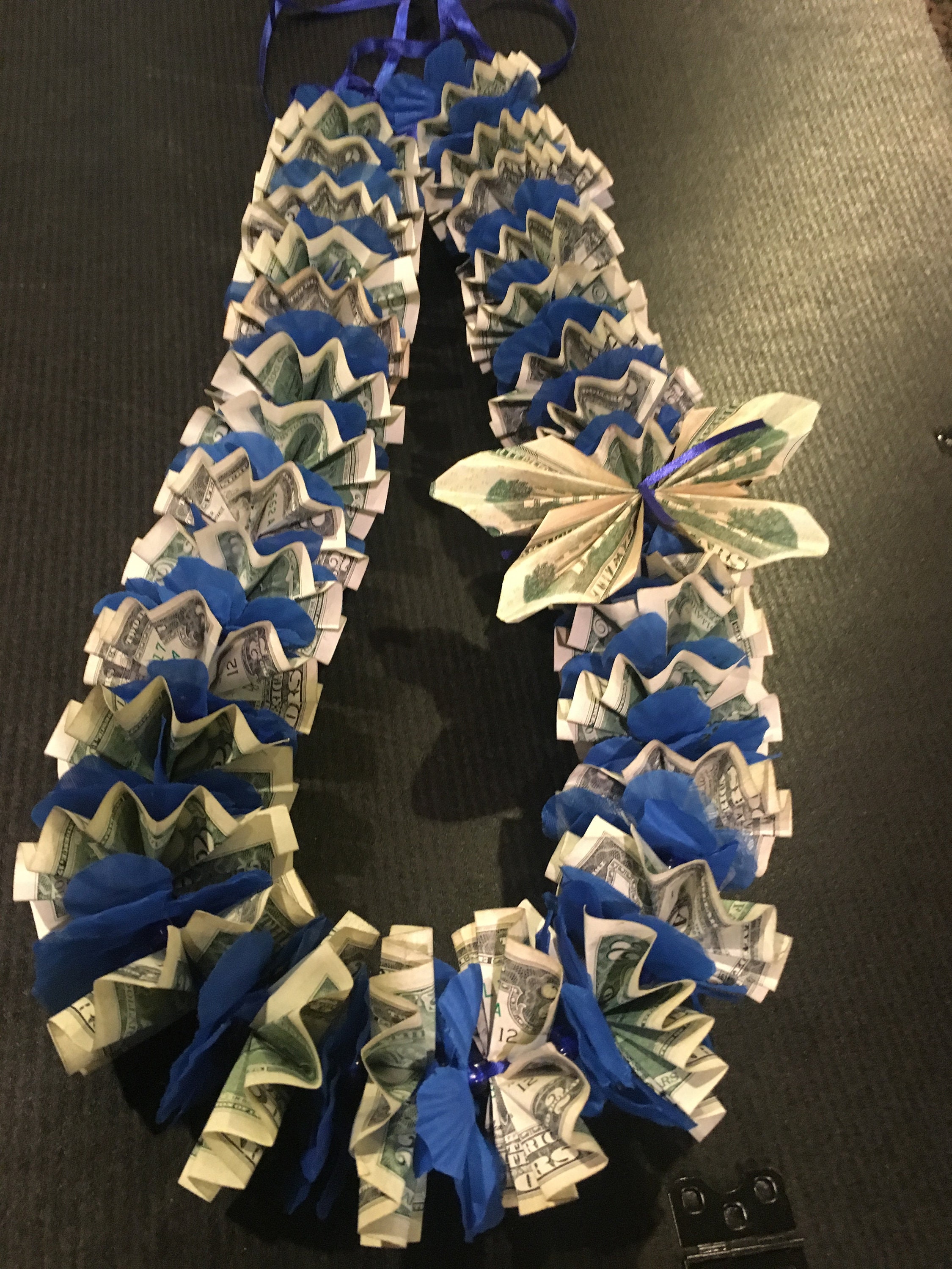 Graduation money lei has 100 in lei Etsy