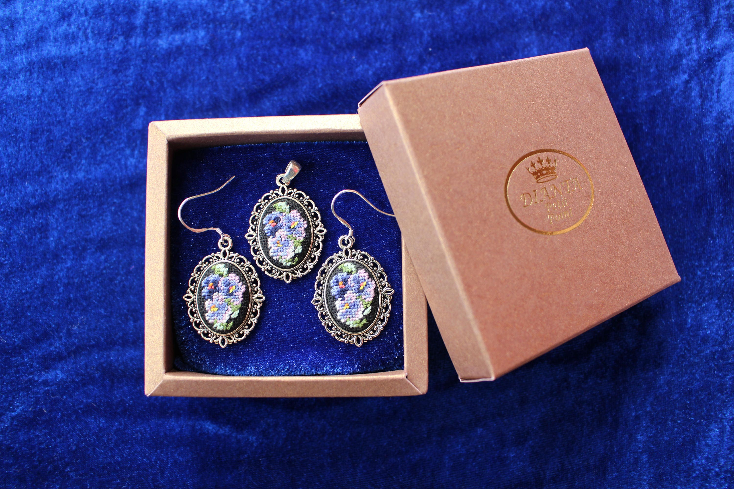 Set Violets Vintage Etsy