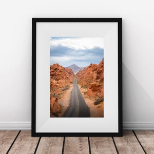Valley of Fire State Park Print, Desert Home Decor, Nevada State Park Art, Desert Landscape Wall Art, Digital Download, Instant Download
