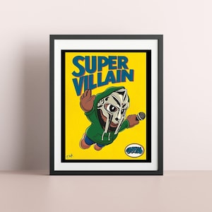Super Villain - 8x10 Super Mario MF DOOM Inspired Art Print