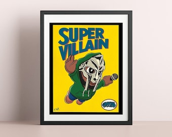 Super Villain - 8x10 Super Mario MF DOOM Inspired Art Print