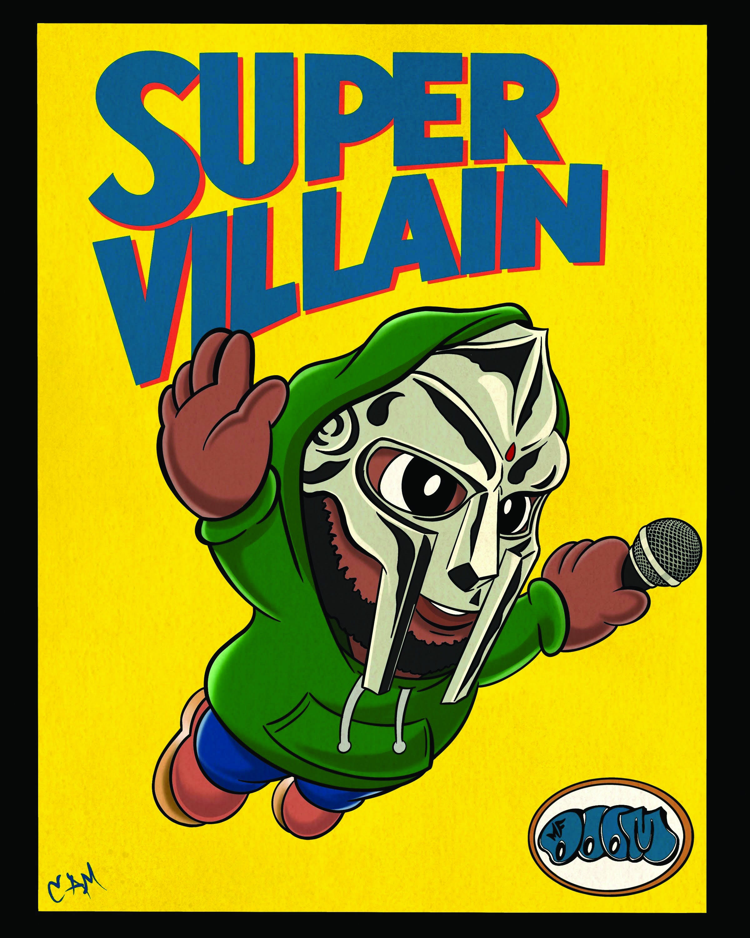 Super Villain - 8x10 Super Mario MF DOOM Inspired Art Print