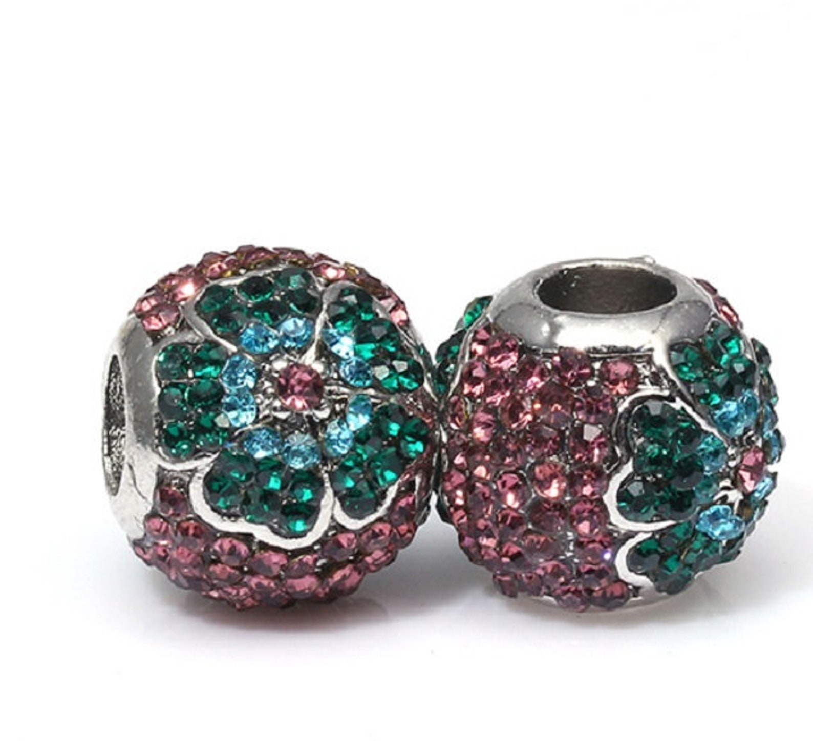 Pandora Style Charm Boule de fleur de cristal | Etsy Pandora Style Charm Boule de fleur de cristal | Etsy