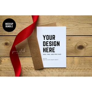 Card Mockup Bundle, Greeting Card Mockup, Holiday Mockup, Rustic Mockup, 5x7 Print Mockup, Christmas Card Mockup, Wedding Invitation Mockup