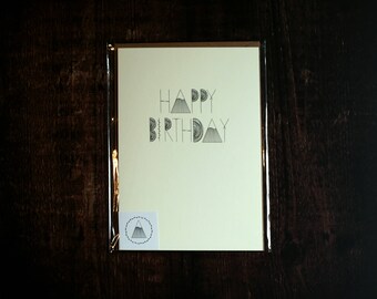 Oversized Nature Font Birthday Greeting Card