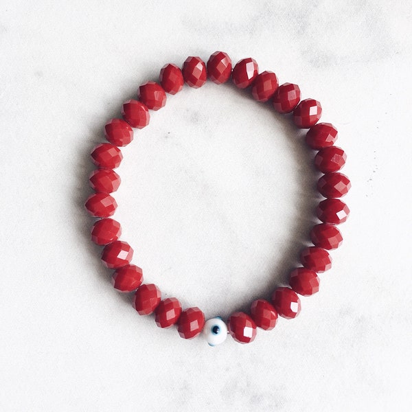 Blessed Red Crystal Bracelet | Lucky Bracelet | Evil Eye Bracelet | Healing Bracelet | Large