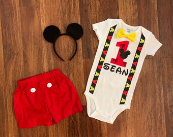 baby mickey 1st birthday outfit