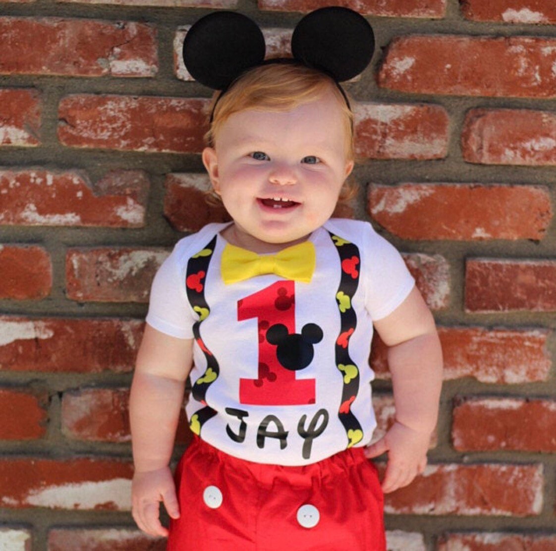 Baby boy 1st birthday mickey sale mouse outfit
