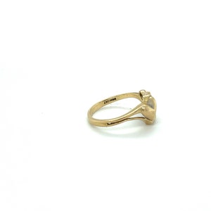 Vintage 10k Yellow Gold Love Ring Heart Jewelry LOVE Promise Ring Solid Gold Estate modern 0100 image 4