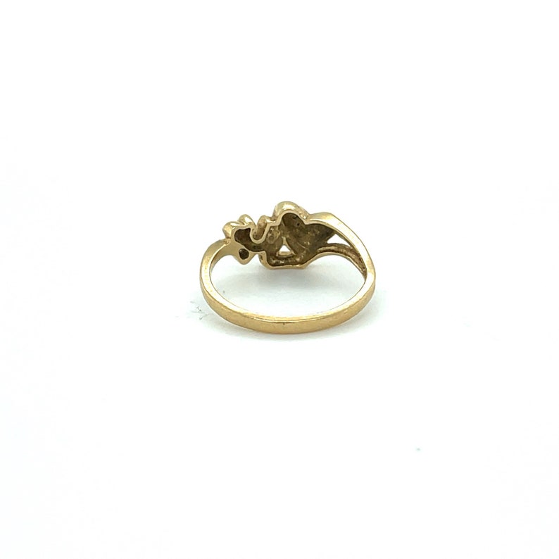 Vintage 10k Yellow Gold Love Ring Heart Jewelry LOVE Promise Ring Solid Gold Estate modern 0100 image 6