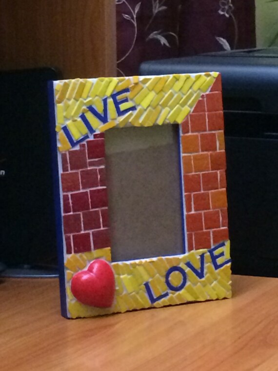 Diy Mosaic Photo Frame Kit Customized Message Personalized Image 0