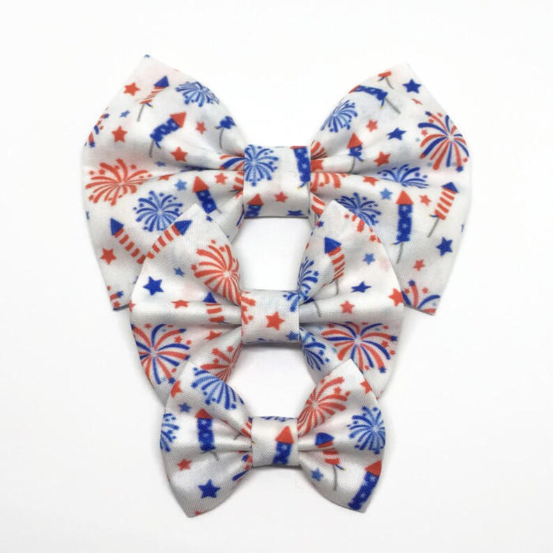 Fireworks Headband Fireworks Hair Bow Summer Baby Headband Fireworks Bow July 4th Bow 4th of July Bow Red white blue bow