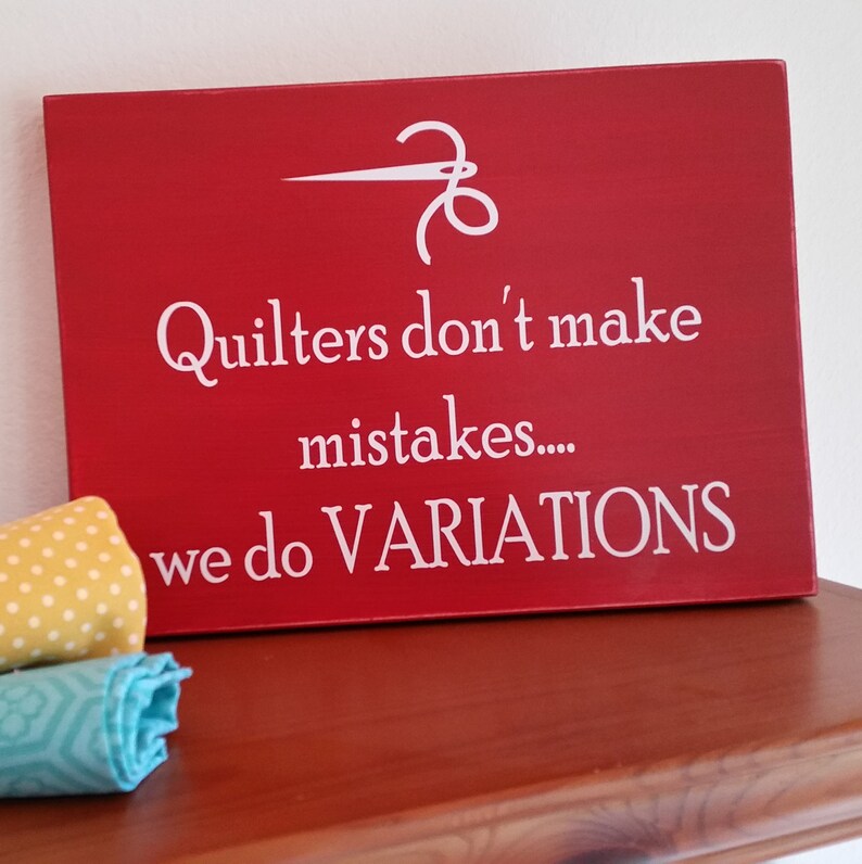 Quilting Sign Quilter Gift Quilting Mistakes Handmade Wood Etsy