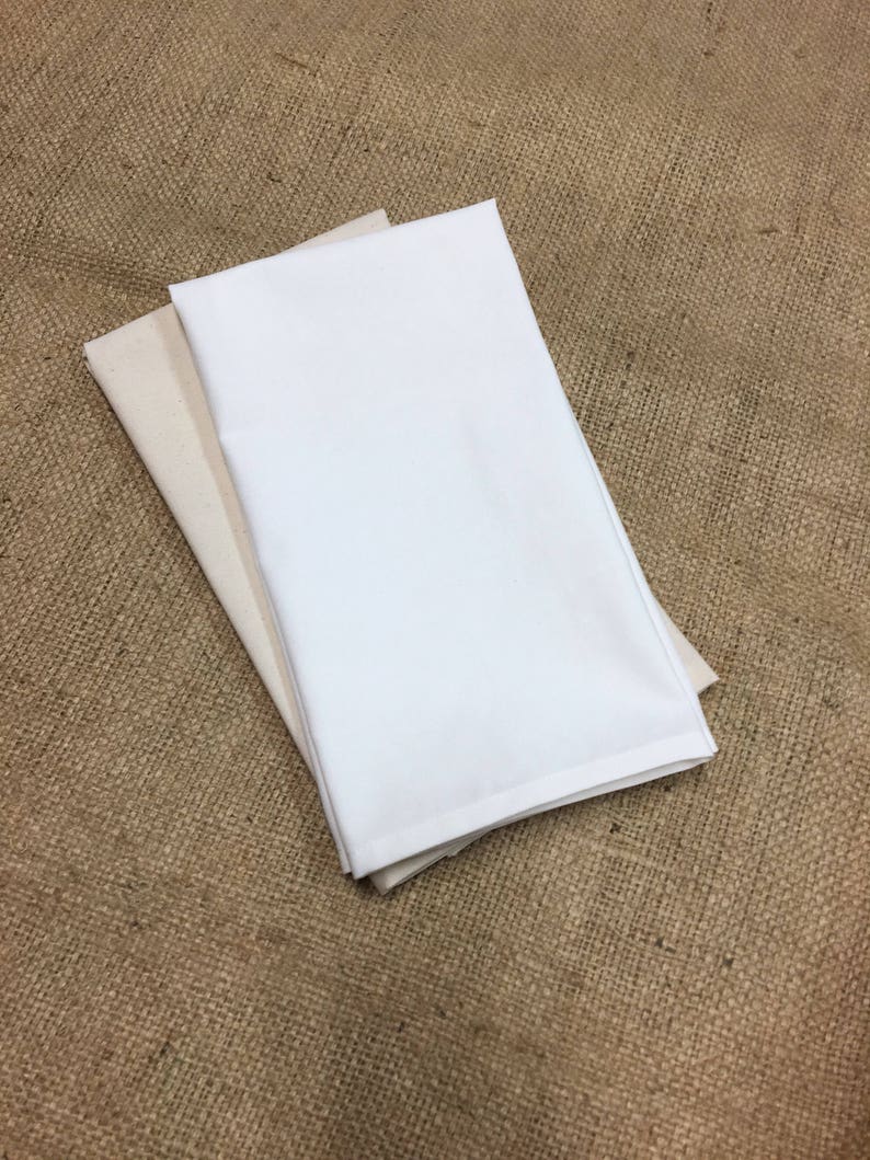 3 pack WHITE 20x25 Premium Tea Towel Blanks 100 cotton Etsy