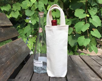 natural cotton canvas wine tote Screen Printing, Dyeing, embroidery, painting, heat transfer vinyl custom embroidery