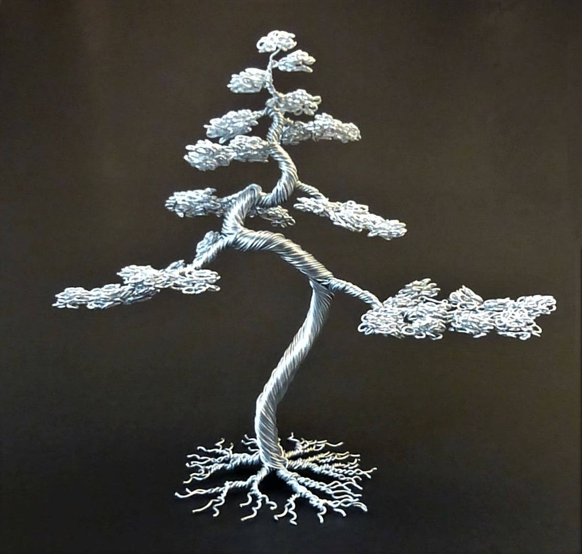 Wire Bonsai Tree Aluminium Etsy