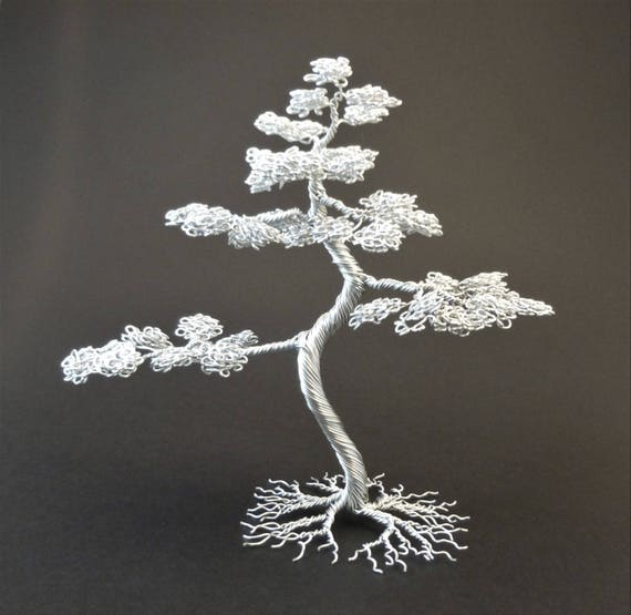 Wire Bonsai tree Aluminium Etsy
