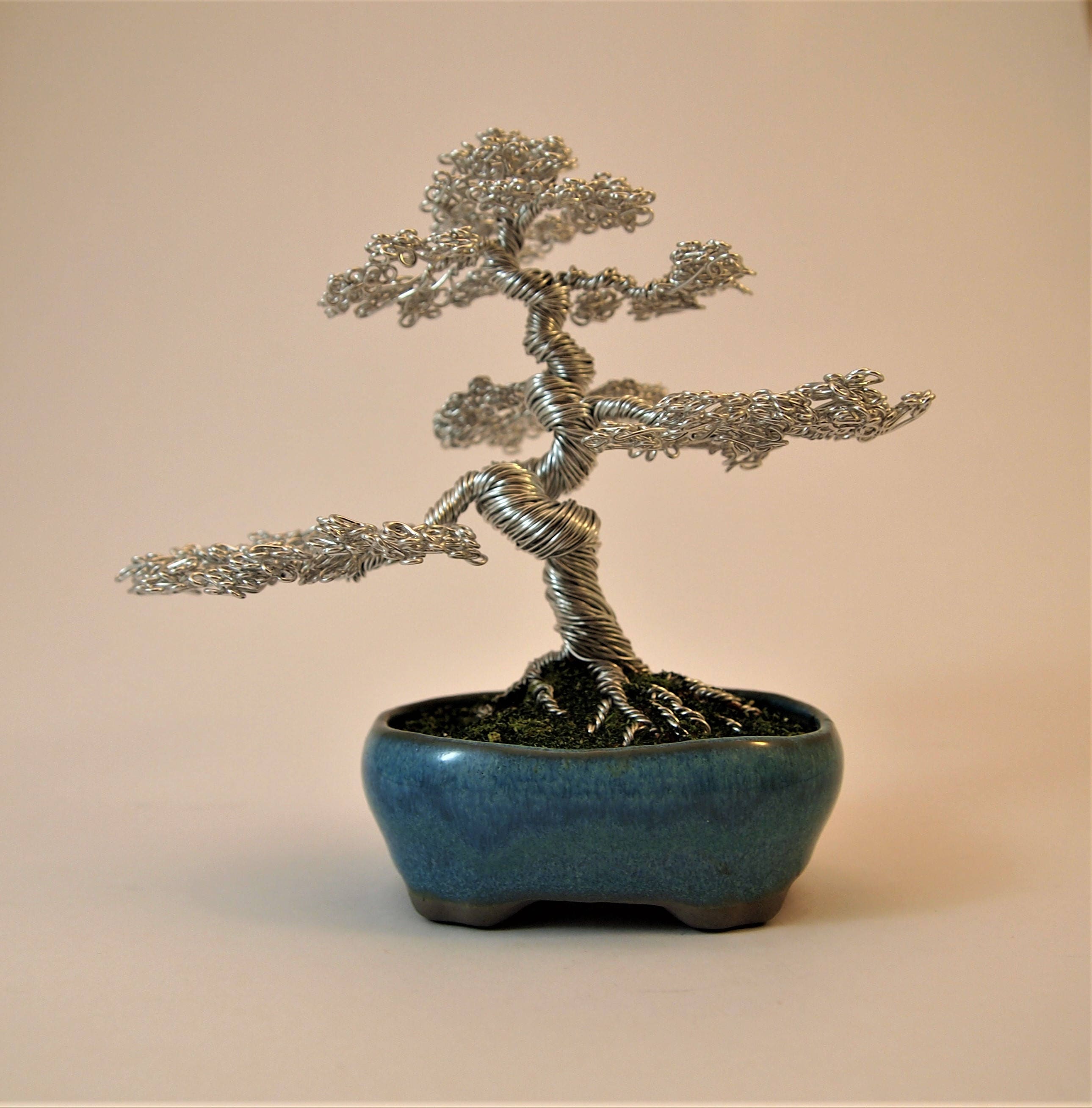 Wire Bonsai tree Aluminium Etsy