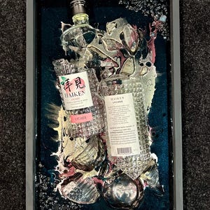 Broken bottle art