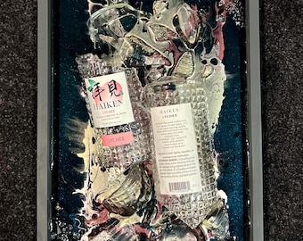 Broken bottle art
