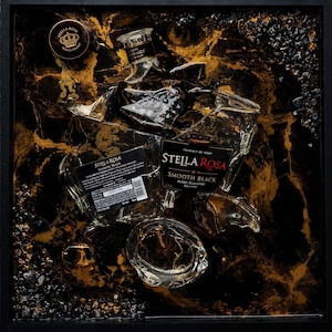 Stella Rosa broken bottle art