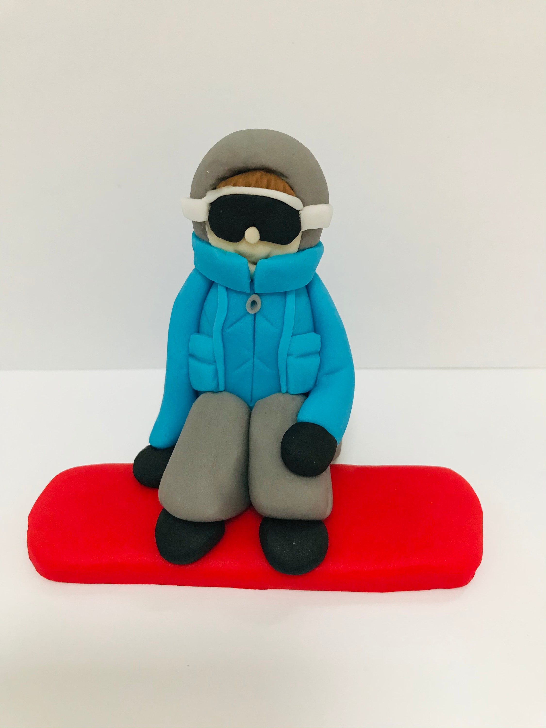 Snowboarder Fondant Cake Topper Kit, Snowboard Cake Decorations, Ski Cake  Decorations, WInter Cake, Fondant trees, Handmade Edible