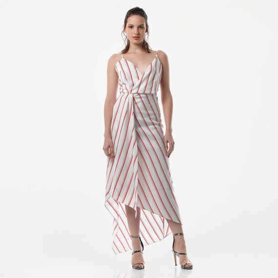 asymmetrical wrap maxi dress