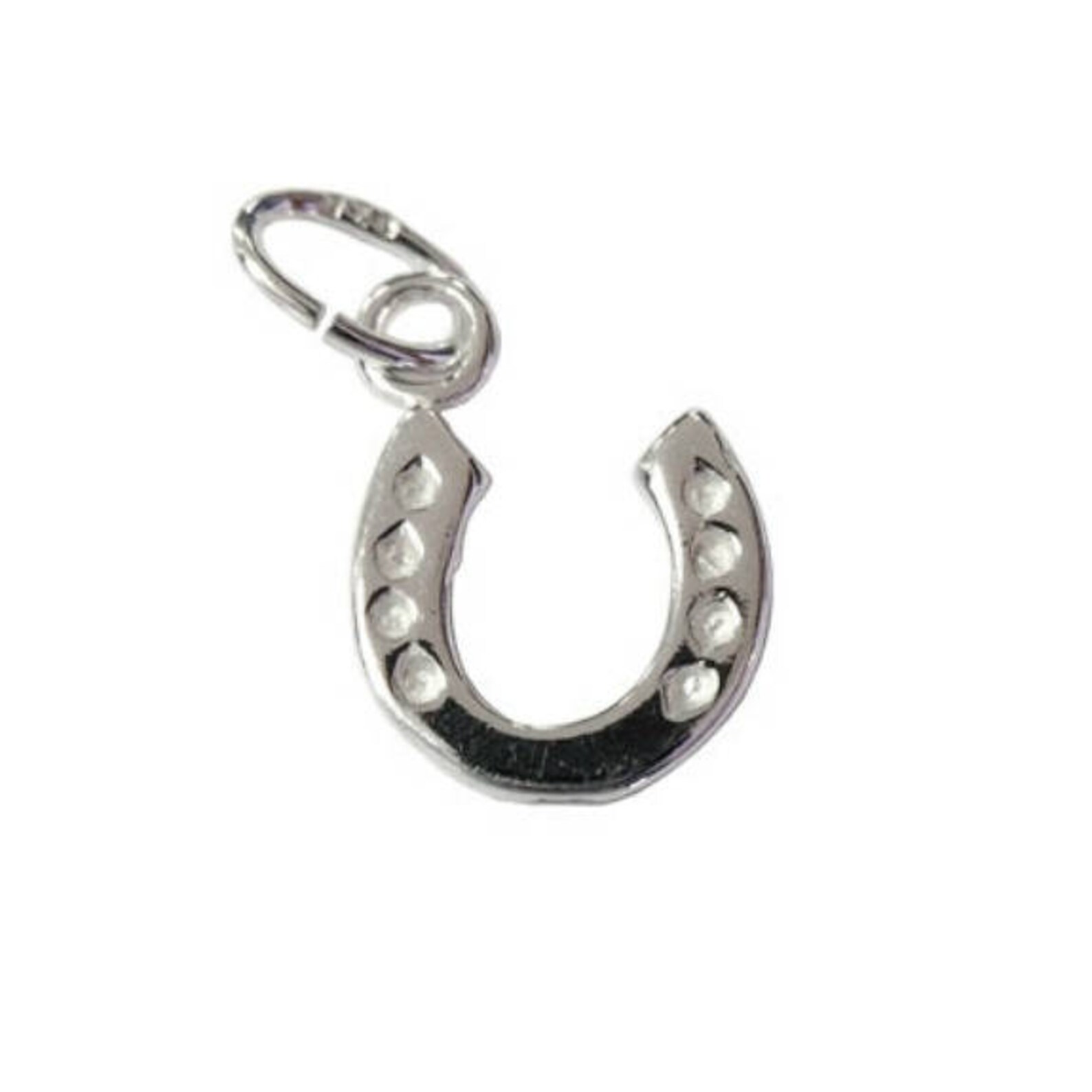 Horseshoe Charm in Sterling Silver 925 9mm. Perfect for Etsy