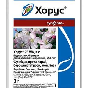 3 g schimmeldodende Horus en andere, kers, abrikoos, pruim, appel, peer, perzik, wijnstok, aardbei