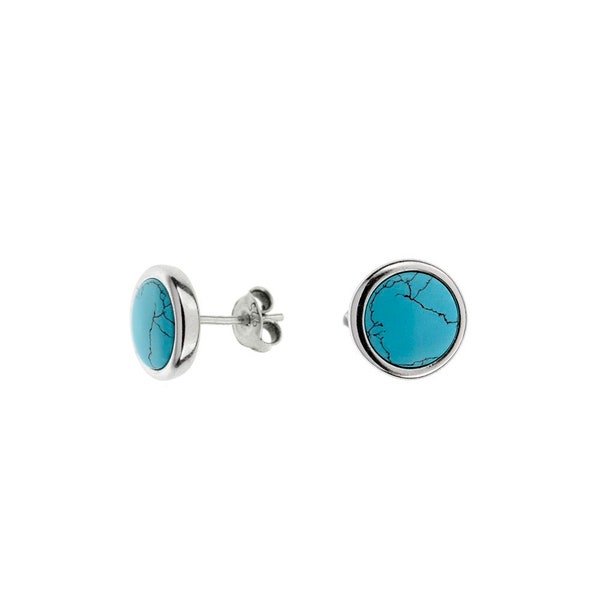 Boucles d’oreilles turquoise et argent - Élégance et finesse