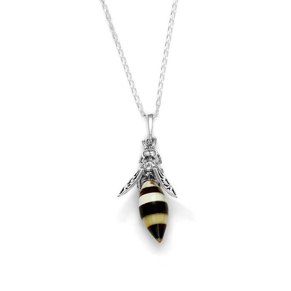 Baltic amber bee necklace on silver, bee, amber bee amber bee, bernstein, amber necklace, amber jewel, single piece