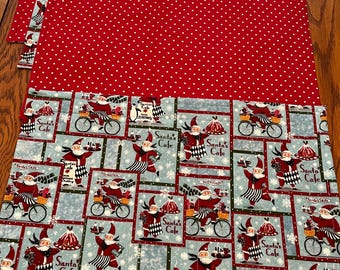 Christmas Reversible Placemats, Set of 4