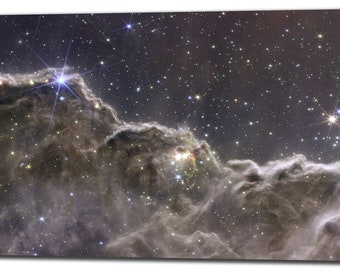 CARINA NEBULA Cosmic Cliffs, James Webb Teleskop Panorama Leinwanddruck 90x30cm JWST