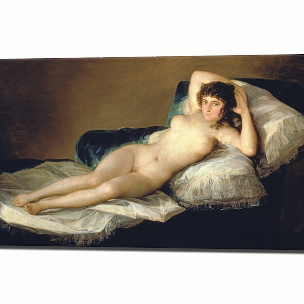 Goya, The Naked Maja, Wall Decor Canvas Print Wall Art Canvas Art Home Decor, Ready Hang Decor