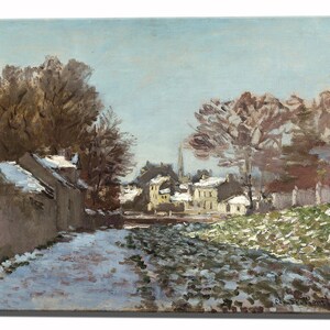 CLAUDE MONET, Snow at Argenteuil, Prints Canvas Art Canvas Print Home Decor, Ready To Hang, Interior Design