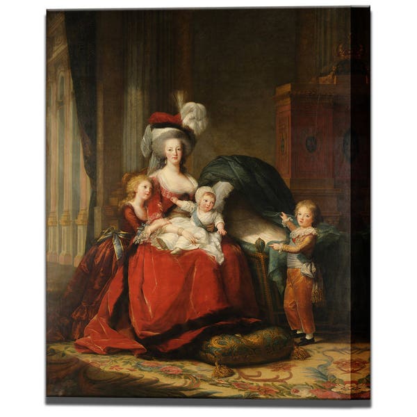 Marie-Antoinette Reine de France et Enfants par Elisabeth Louise Vigee-Lebrun, Impression sur toile, Prêt à accrocher