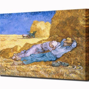 Vincent van Gogh, Wall Art Print Home Decor, The Siesta, Canvas Wall Art Print, Ready To Hang, Canvas Art Home Decor