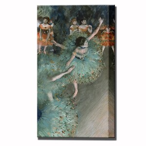 Canvas Print Home Decor, Degas Canvas Ballet Green Dancer, Edgar Degas, Art Canvas Wall Art Print Ready To Hang