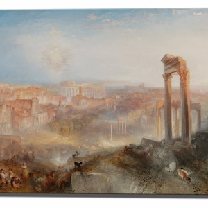 JMW Turner, Canvas Print Wall Decor, Rome Campo Vaccino, Turner Paintings, Canvas Wall Art Print, Ready To Hang