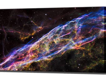 Veil Nebula Canvas Print, Galaxy Wall Art, Hubble Telescope Image