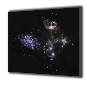 Stephan&#39;s Quintet, James Webb Space Telescope, Prints Wall Decor Gift for Him and Her Stars Canvas Print Wall Art Print, Ready To Hang